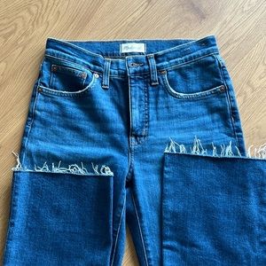 Madewell Mid Rise kick out jeans